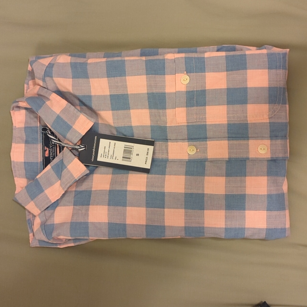 Men's Vineyard Vines Strawberry Blonde Slim Castaway Longshore Shirt